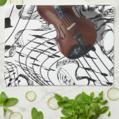 VIOLON - SERVIETTE DE CUISINE (Plié)