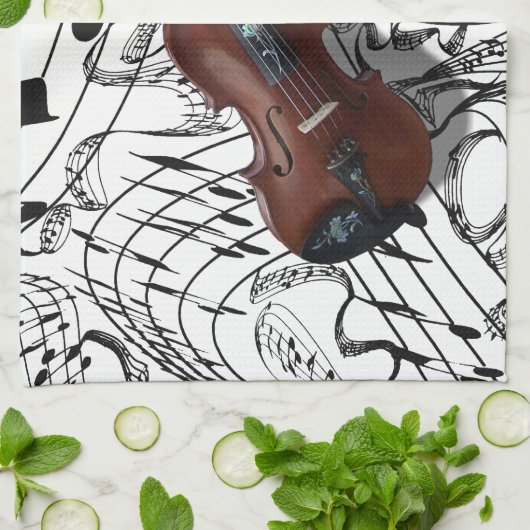 VIOLON - SERVIETTE DE CUISINE (Plié)