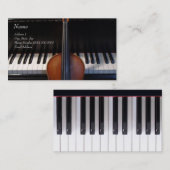 Violon sur le carte de visite de piano (Devant / Derrière)