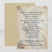 Violon vintage et Rose Goth Mariage Invitations (Devant / Derrière)