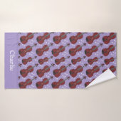 Violon Violet Personnalisé (Serviette de bain)