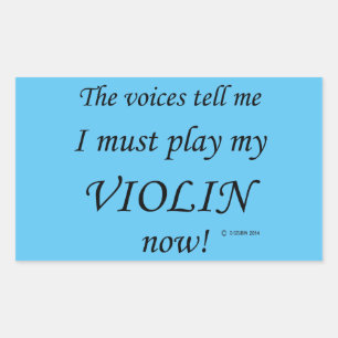 Violon Voices Dit Doit Jouer Sticker Rectangulaire