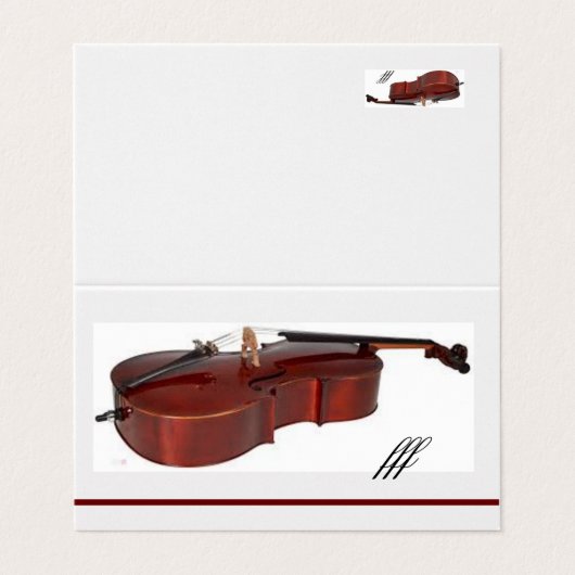 violoncelle de carte de voeux (Outside Unfolded)