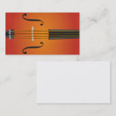 Violoncelle, violon, conception de carte de visite (Devant / Derrière)