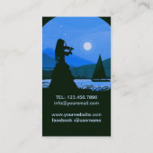 Violoniste À Côté Du Carte de visite De Rivière (Dos)