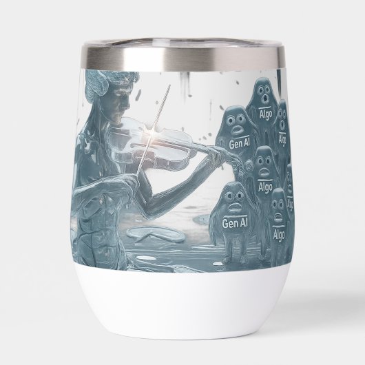 Violoniste aquatique, IA et algorithmes (White BG) (Arrière)