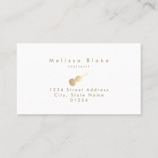 violoniste boho pampas herbe carte de visite (Dos)