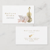 violoniste boho pampas herbe carte de visite (Devant / Derrière)