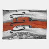 Violons américain MoJo serviette de cuisine (Horizontal)