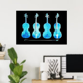 violons stradivarius et affiche bleu arc DE 8.99 (Bureau à domicile)