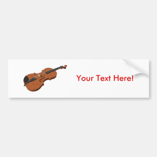 Viool: 3D Model: Bumpersticker (Voorkant)