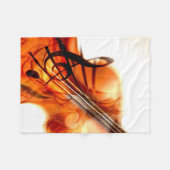 Viool Abstracte kunst Fleece Deken (Voorkant (Horizontaal))