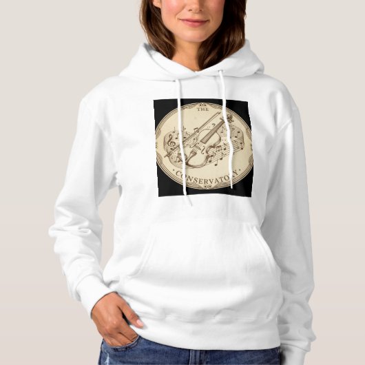 Viool & Bladmuziek Hoodie (Voorkant)