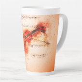  Viool Bladmuziek Latte Mok 17 oz (Rechterhoek)