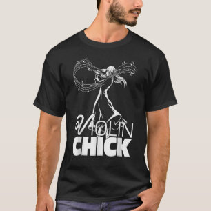 Viool Chick Fiddler viool violist T-shirt