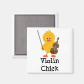 Viool Chick Magnet Magneet (Voorkant / Achterkant)