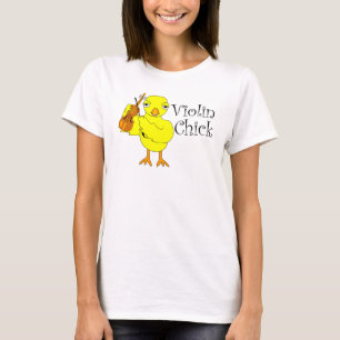 Viool Chick Tekst T-shirt