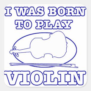 viool design vierkante sticker