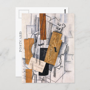 Viool en Bladmuziek   Georges Braque   Briefkaart