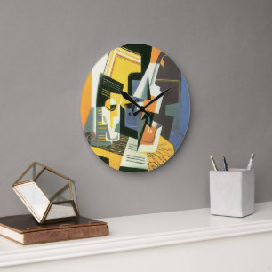 Viool en glas door Juan Gris, Vintage Cubisme Grote Klok