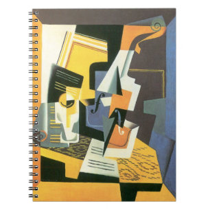 Viool en glas door Juan Gris, Vintage Cubisme Notitieboek
