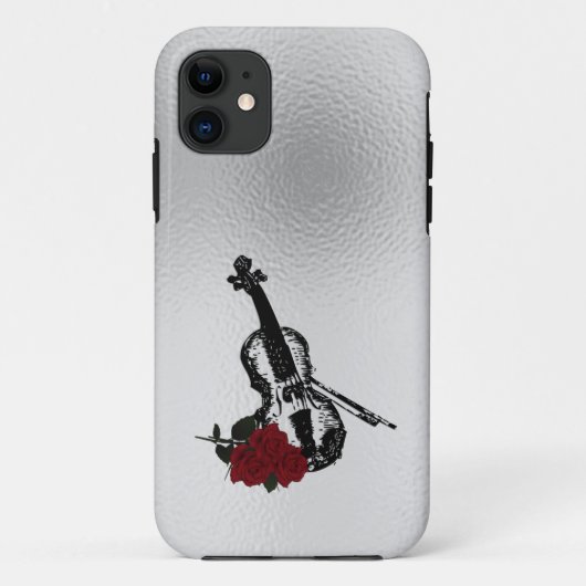 Viool en Rozen Case-Mate iPhone Case (Achterkant)