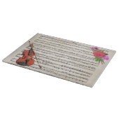 Viool en rozen Vintage bladmuziekontwerp Snijplank (Hoek)