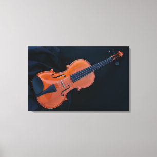 Viool Foto Close-up Canvas Afdruk