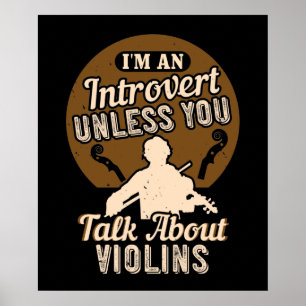 Viool - Ik ben een introvert Poster