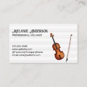 Viool Instrument | Bladmuziek Visitekaartje (Voorkant)