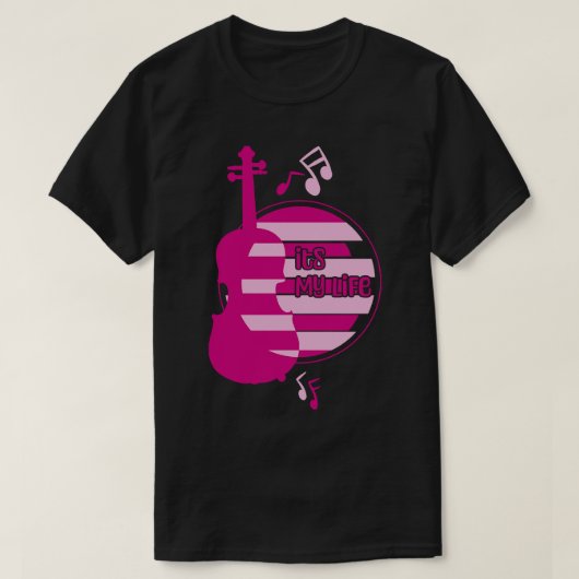 Viool is mijn leven t-shirt (Design voorkant)