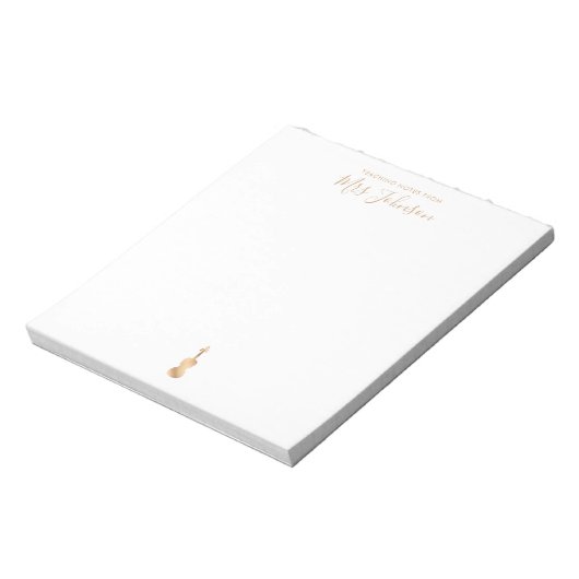 Viool leraar onderwijs notities Elegant Script Notitieblok (Gedraaid)