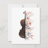 Viool met bloemen.