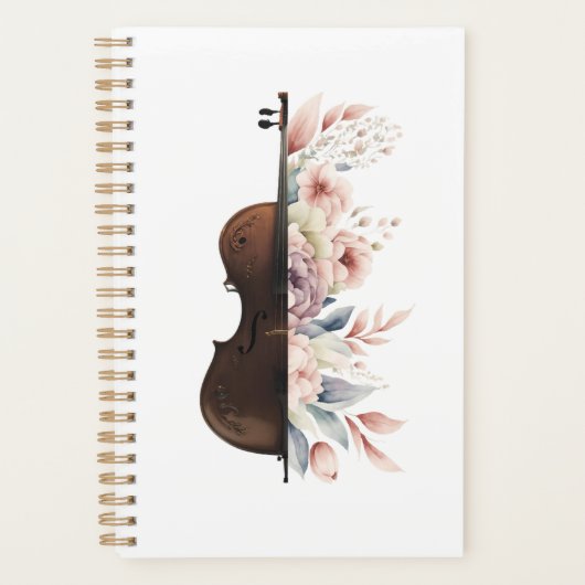 Viool met bloemen. planner (Voorkant)