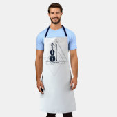 Viool minimale negatieve ruimte Moderne violist Schort (Gedragen)