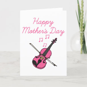 Viool Moederdag violist Bedankkaart