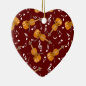 Viool Muziek Notitie Patroon Keramisch Ornament (Rechts)