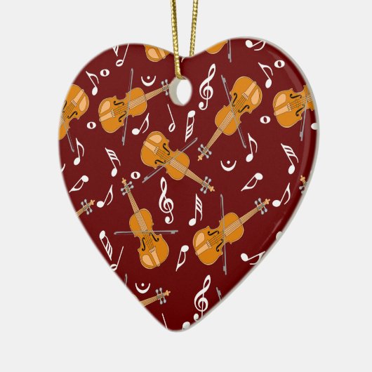 Viool Muziek Notitie Patroon Keramisch Ornament (Links)