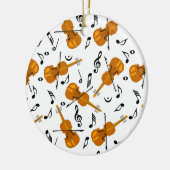 Viool Muziek Notitie Patroon Keramisch Ornament (Links)