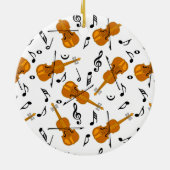 Viool Muziek Notitie Patroon Keramisch Ornament (Achterkant)