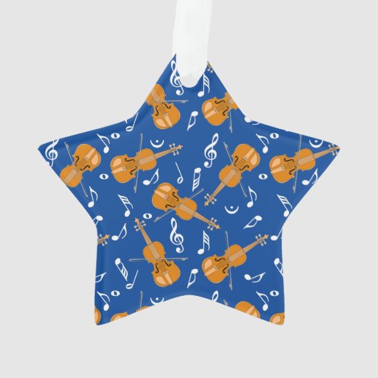 Viool Muziek Notitie Patroon Ornament (achterkant)