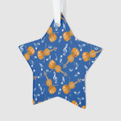 Viool Muziek Notitie Patroon Ornament (voorkant)