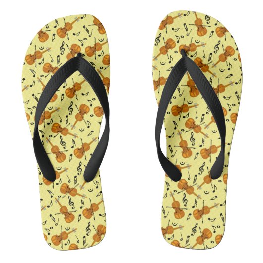 Viool Muziek Notitie Patroon Teenslippers (Voetbed)