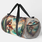 Viool Muziek Rustiek Hart Meisje Groot Plunjezak (Rechterhoek)