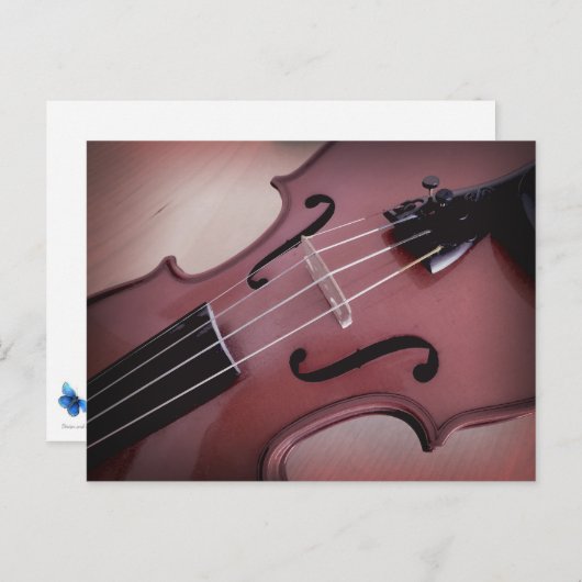 Viool muziekinstrument foto briefkaart (Voorkant / Achterkant)