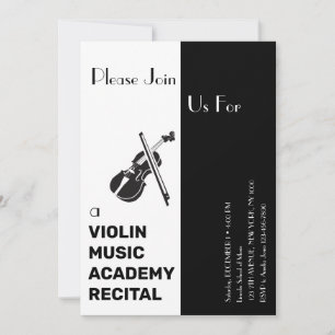 Viool Muziekschool Elegante Moderne Recital Kaart