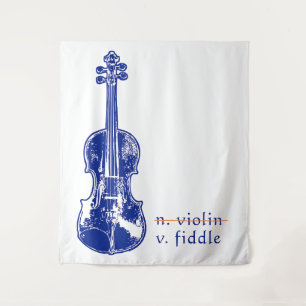 Viool Niet Fiddle Bluegrass Country Muziek Cadeau Wandkleed