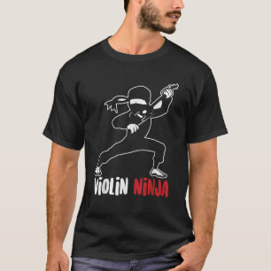 Viool Ninja Schattige violist Muzikant Funny Music T-shirt