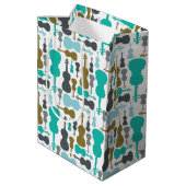 Viool of Viola patroon Medium Cadeauzakje (Achterkant Gekanteld)