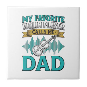 Viool papa shirt favoriete vioolspeler noemt me D Tegeltje